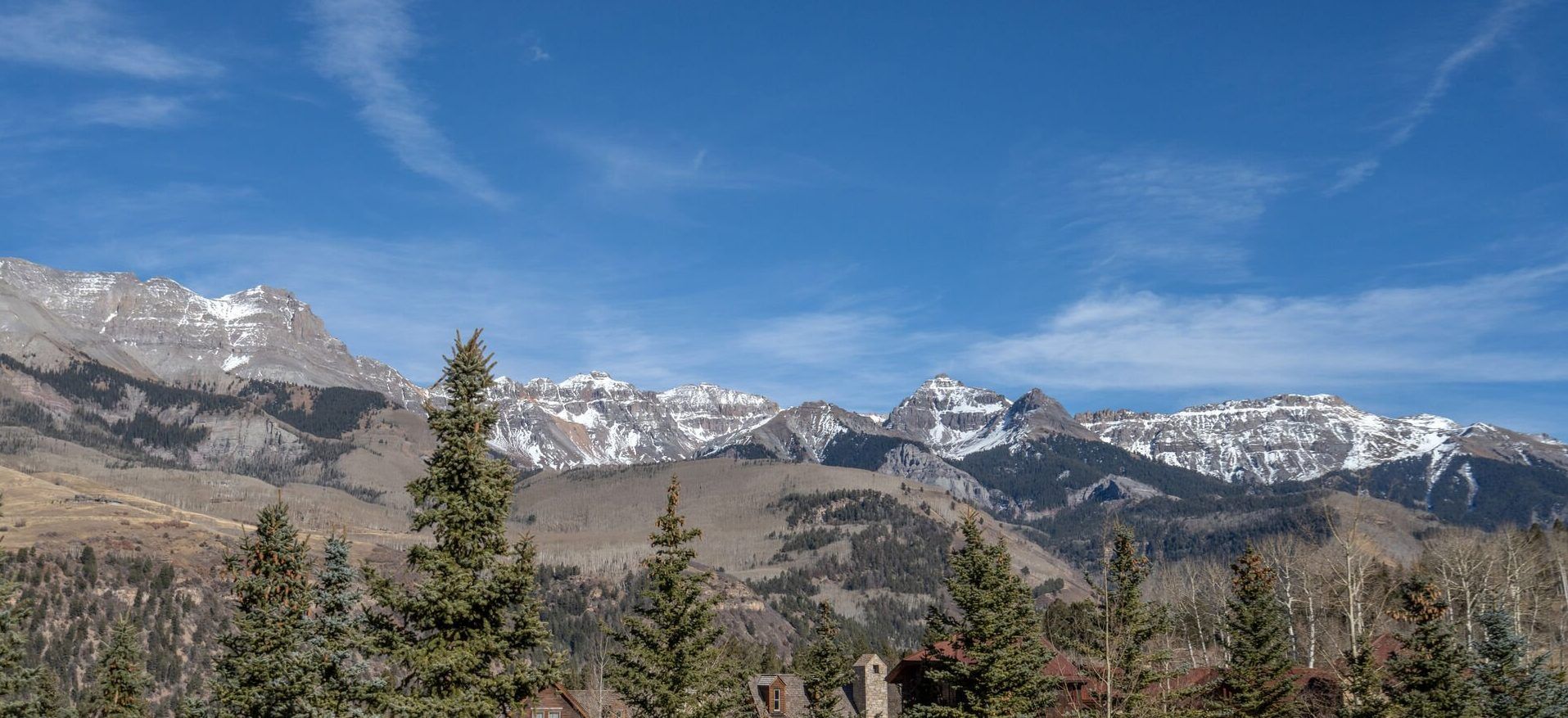 View from one of our rentals available for a 7-day Telluride vacation.
