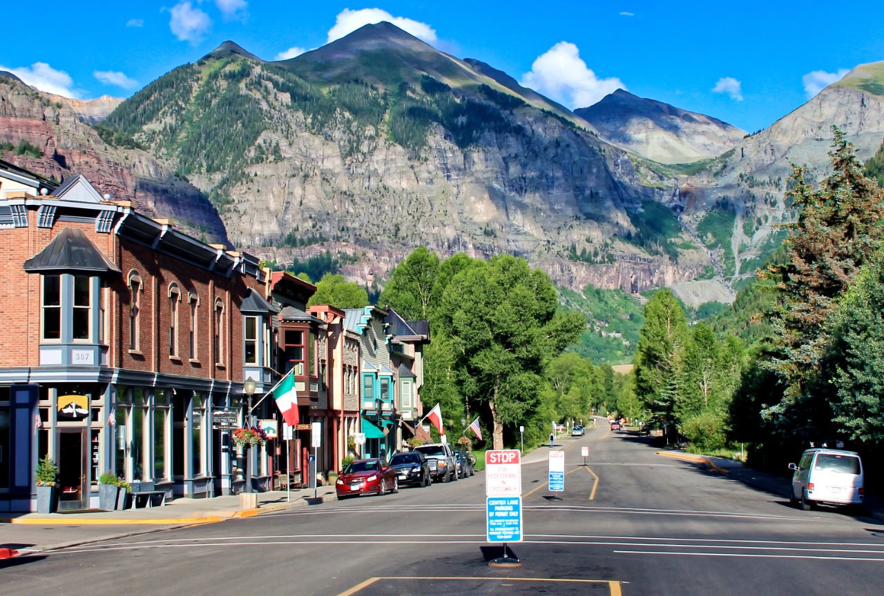a view of downtown Telluride